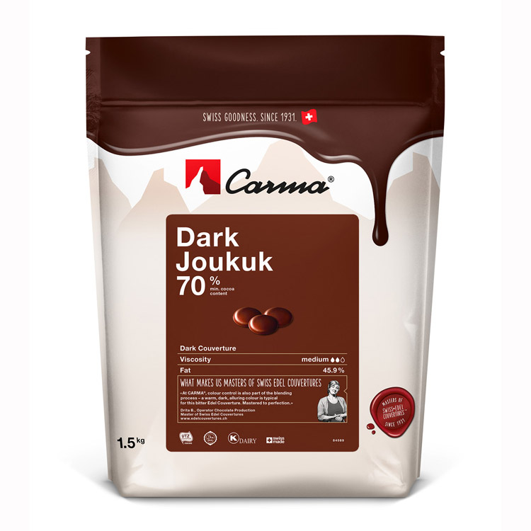 Шоколад горький CARMA Joukuk (Швейцария) 70%, в монетах, 1,5 кг. (арт CHD-M138JOKUE6-Z71))