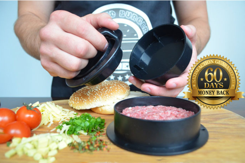 Восьмое дополнительное изображение для товара Пресс для гамбургеров, бургеров и котлет с начинкой Steba Burger Press