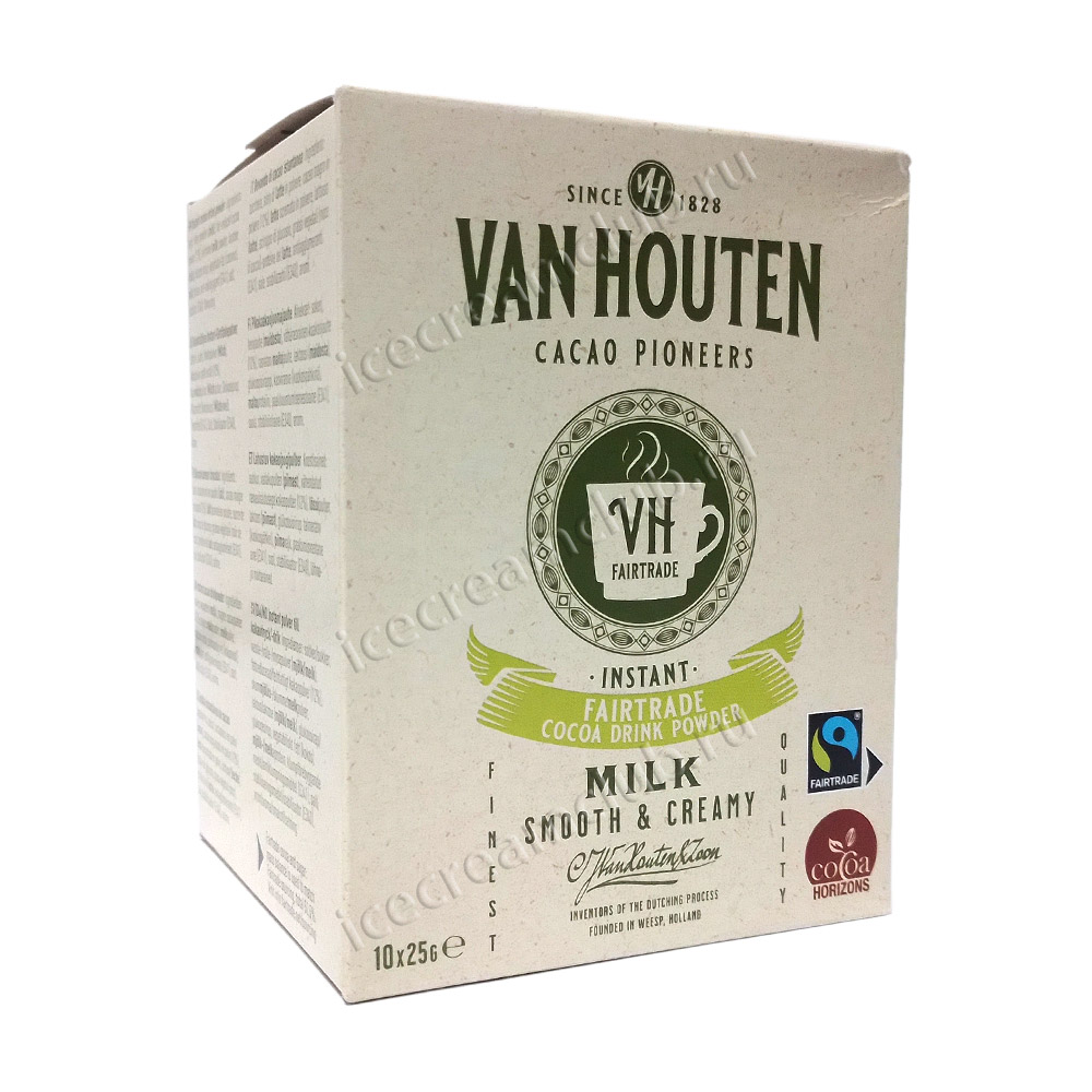 Первое дополнительное изображение для товара Растворимый шоколадный напиток (порошок) VH FT Van Houten, арт VM-72147-V32 (10 порций)