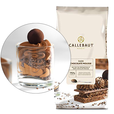 Шоколадный мусс темный (сухая смесь-премикс), 0.8 кг (Callebaut, Бельгия) арт CHD-MO-D-E0-X27