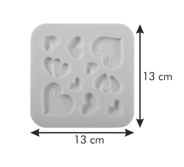 Четвертое дополнительное изображение для товара Силиконовые формочки для украшения Delicia Deco, "Сердечки", Tescoma 633020