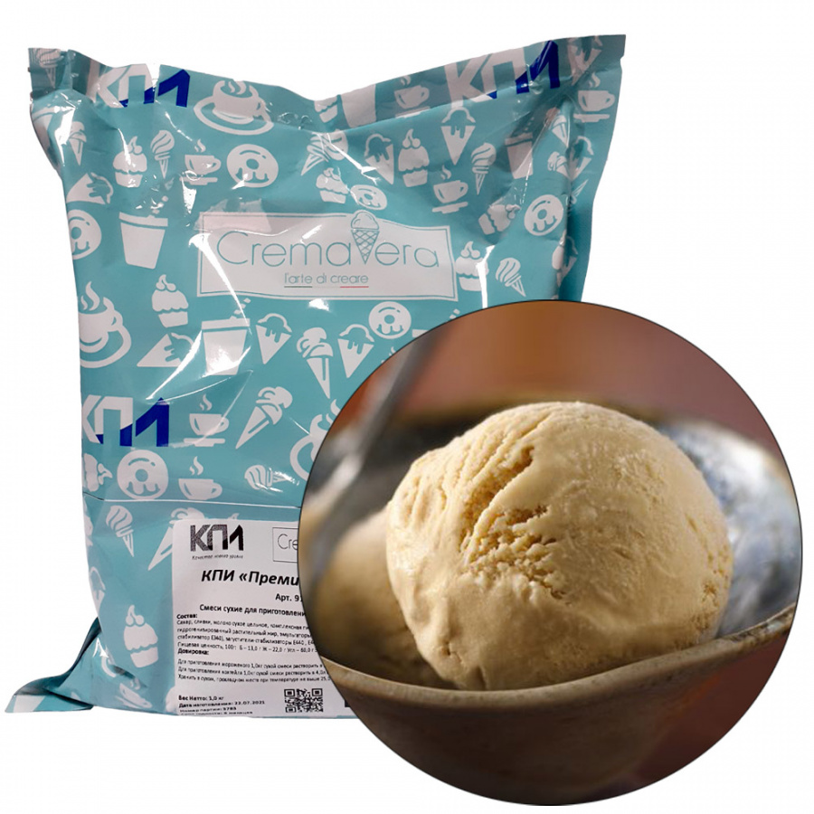 Смесь для мороженого CremaVera «Крем-брюле ПРЕМИУМ», 1 кг (Россия)