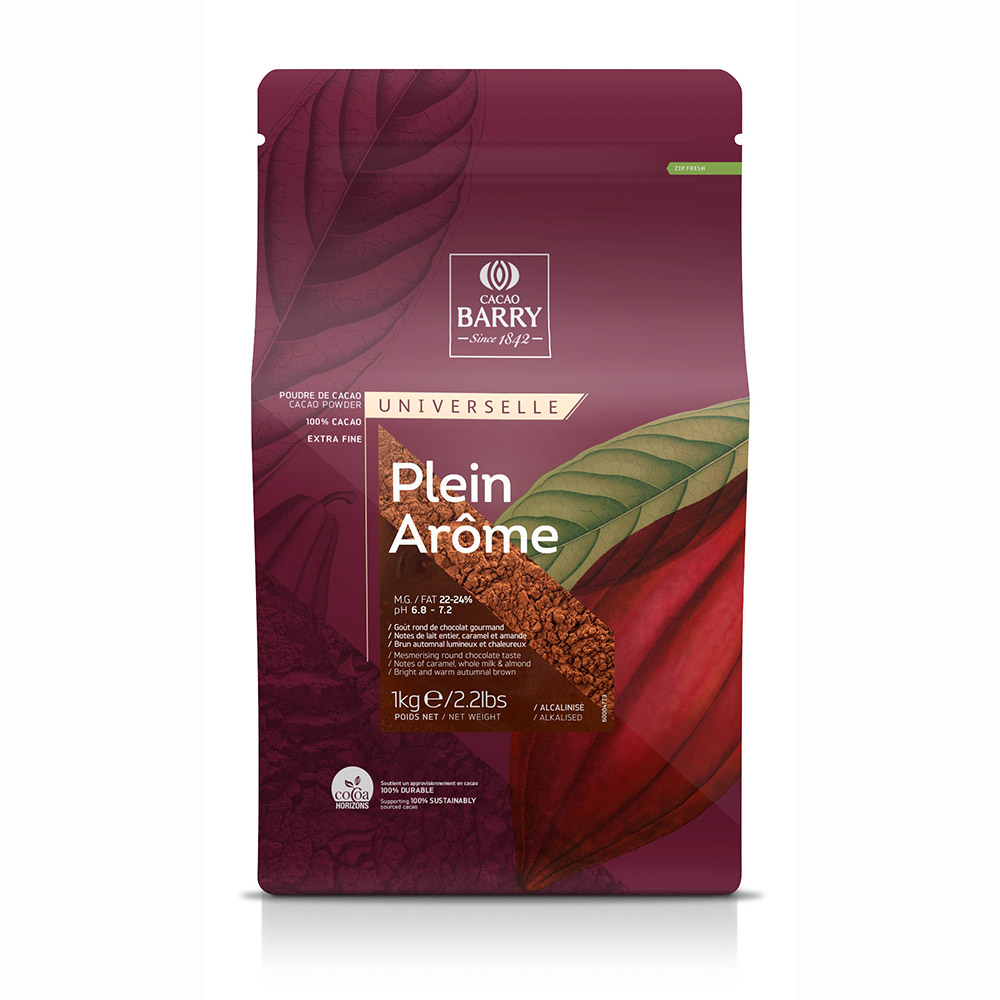 Второе дополнительное изображение для товара Какао-порошок без сахара Plein Arome 22/24%, Cacao Barry (Франция) – 1 кг,  DCP-22PLARO-89B